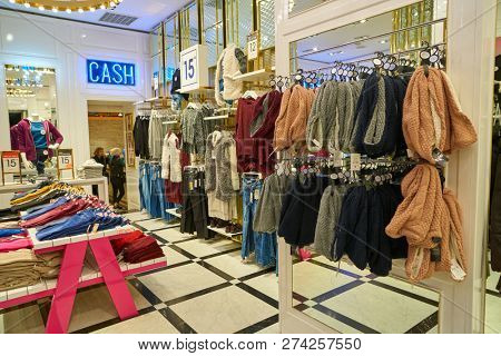 ROME, ITALY - CIRCA NOVEMBER, 2017: interior shot of Alcott store in Rome. 