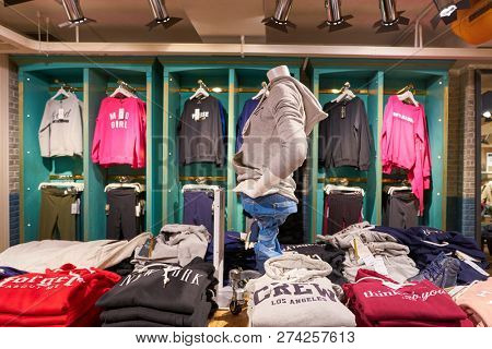 ROME, ITALY - CIRCA NOVEMBER, 2017: interior shot of Alcott store in Rome. 
