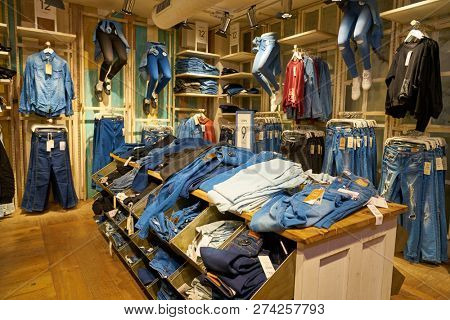 ROME, ITALY - CIRCA NOVEMBER, 2017: interior shot of Alcott store in Rome. 