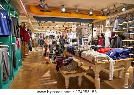 ROME, ITALY - CIRCA NOVEMBER, 2017: interior shot of Alcott store in Rome. 