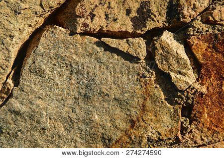 Coloured Stone Wall Texture Background Material, Pattern, Surface