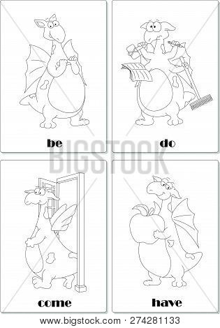 Irregular English Verbs With Funny Dragon