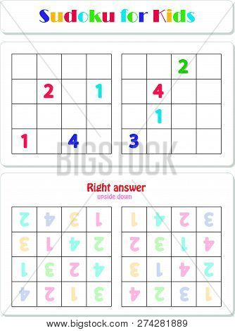 Sudoku For Kids With Colorful Numerals