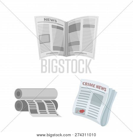 Vector Design Of Daily And Folded Icon. Set Of Daily And Paper Vector Icon For Stock.