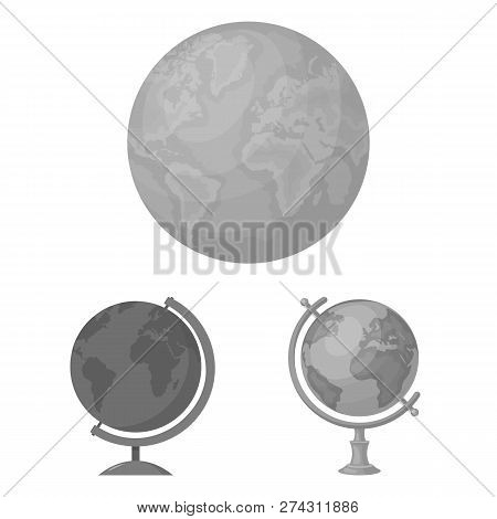 Vector Illustration Of Globe And World Icon. Collection Of Globe And Earth Stock Vector Illustration