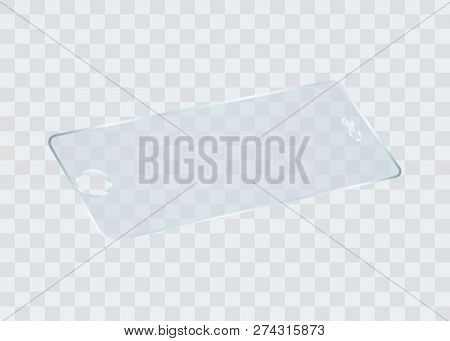 Vector Screen Protector Film Or Glass Cover. Screen Protect Glass