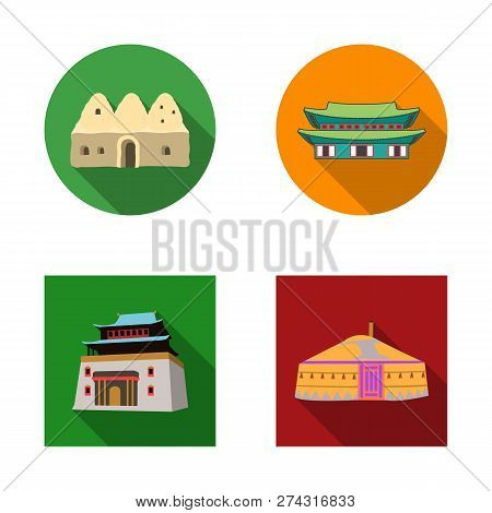 Vector Design Of  And Town  Icon. Set Of  And House Stock Vector Illustration.