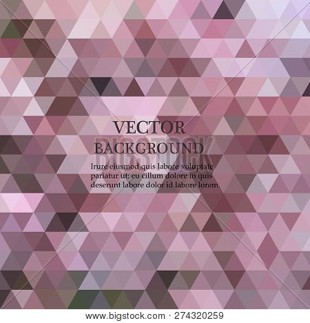 Dark Blue, Red Vector Polygon Abstract Backdrop. Glitter Abstract Illustration With An Elegant Trian