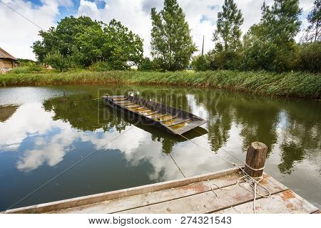 The Medieval Boat In The Middle Ages Center, The Experimental Living History Museum In Sundby Lollan
