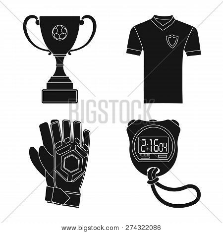 Vector Illustration Of Soccer And Gear Icon. Set Of Soccer And Tournament Vector Icon For Stock.
