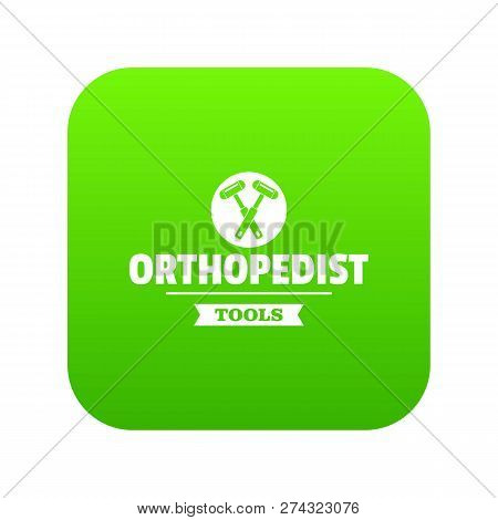 Orthopedic Tool Icon Green Isolated On White Background