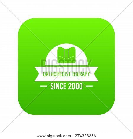 Orthopedic Therapy Icon Green Isolated On White Background