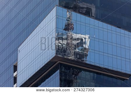 Dubai, United Arab Emirates - October, 2018: Burj Khalifa Tower. This Skyscraper Is The Tallest Man-