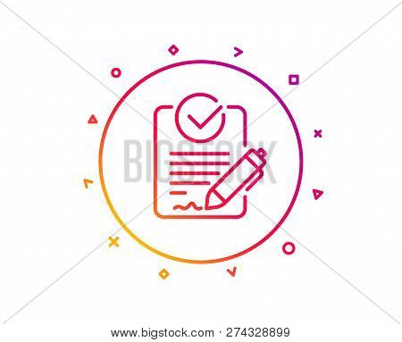 Rfp Line Icon. Request For Proposal Sign. Report Document Symbol. Gradient Pattern Line Button. Rfp 