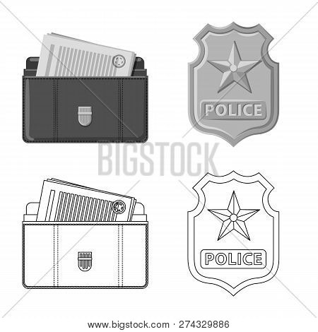 Vector Illustration Of Law And Lawyer Logo. Set Of Law And Justice Stock Symbol For Web.