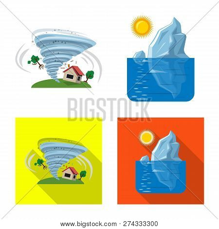 Vector Illustration Of Natural And Disaster Icon. Collection Of Natural And Risk Stock Vector Illust