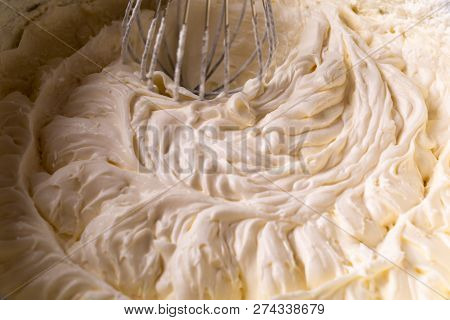 Cake Cream. Whipped Cream. Cream Texture. Buttercream Texture