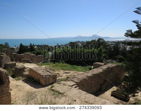 Carthago Ruins Of Capital City Of The Ancient Carthaginian Civilization. Unesco World Heritage Site.