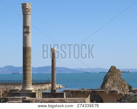 Carthago Ruins Of Capital City Of The Ancient Carthaginian Civilization. Unesco World Heritage Site.