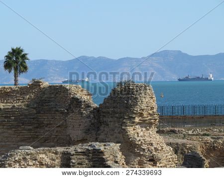 Carthago Ruins Of Capital City Of The Ancient Carthaginian Civilization. Unesco World Heritage Site.