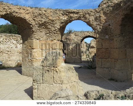 Carthago Ruins Of Capital City Of The Ancient Carthaginian Civilization. Unesco World Heritage Site.