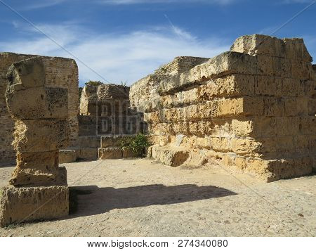 Carthago Ruins Of Capital City Of The Ancient Carthaginian Civilization. Unesco World Heritage Site.