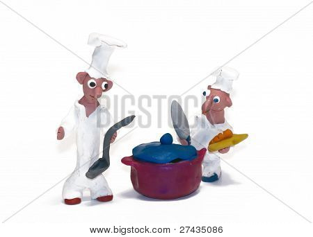 Gay chef preparano cena