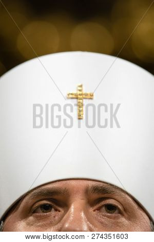 Kiev, Ukraine - Dec. 15, 2018: Newly Elected Primate Of The Ukrainian Autocephalous Orthodox Church,