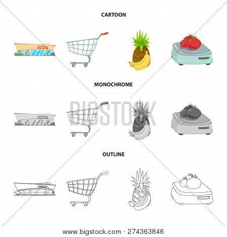 Vector Illustration Of Food And Drink Logo. Collection Of Food And Store Stock Vector Illustration.