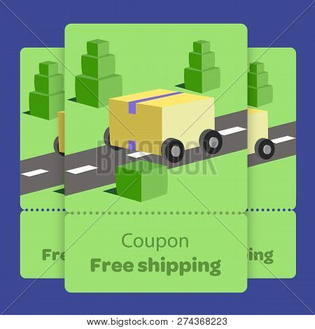 Coupon Promotion With Vector Illustration Flat Design
