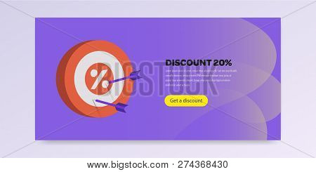 Landing Page With Promotion Vector Illustration Flat