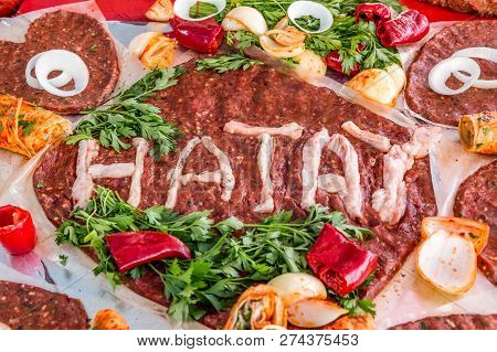 Uncooked Hatay Paper-clad Kebab (kagit Kebabi) , Famous In Hatay, Turkey.