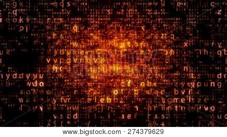 Led Matrix Letters Sparkling Brightly