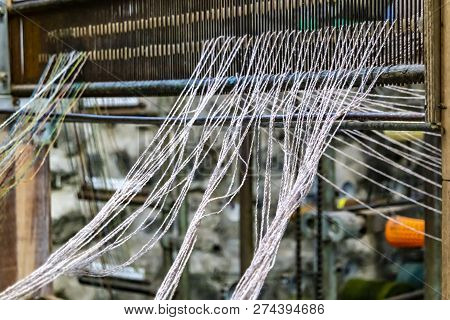 Concept Of Weaving Traditional Tweed Products In Scotland