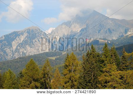 Panorama View On Valleys And Mountains (sarntal Alps) In The Italian Alps (meran, South Tyrol, Italy