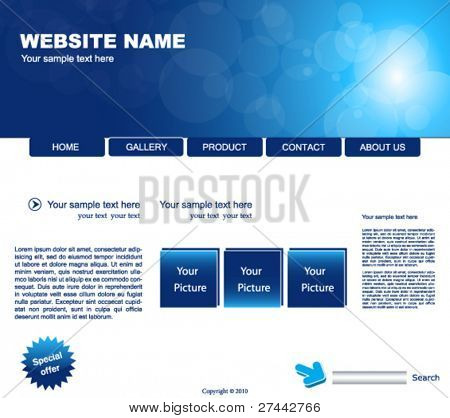 Modèle de conception pour le vecteur Web site