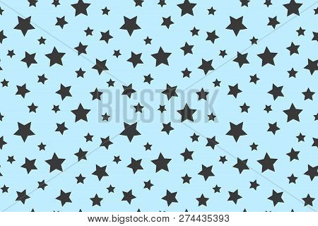 Good Night Pattern With Stars. Illustration. Vector