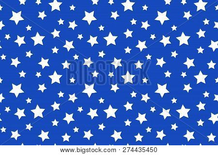 Good Night Pattern With Stars. Illustration. Vector