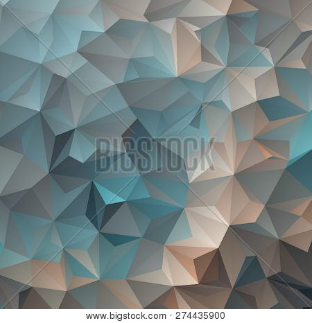 Dark Blue, Red Vector Polygon Abstract Backdrop. Glitter Abstract Illustration With An Elegant Trian