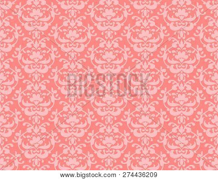 Red Coral Ornamental Pattern For Design Card, Banner, Ticket, Leaflet And So On. Wallpaper Reapiting