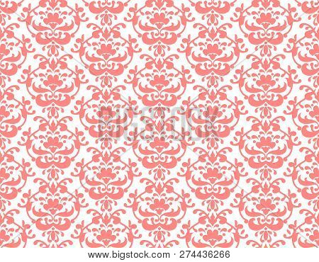 Red Coral Ornamental Pattern For Design Card, Banner, Ticket, Leaflet And So On. Wallpaper Reapiting
