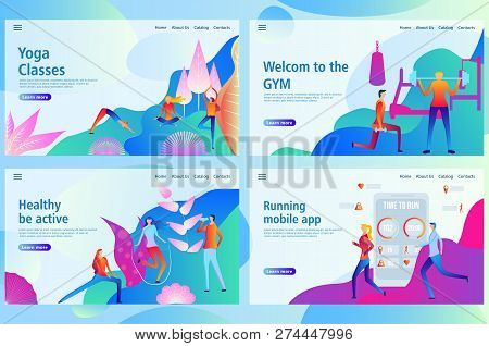 Web Landing Page Template For Physical Training And Sports Activities