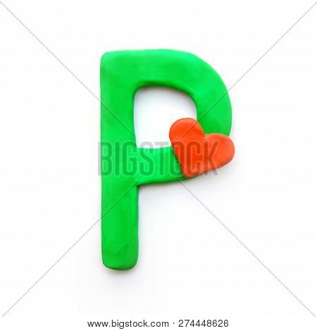 Plasticine Letter P Of The English Alphabet