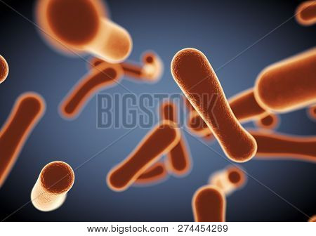Cells of the body under a microscope. Research of stem cells. Cellular Therapy and Regeneration. 3D render