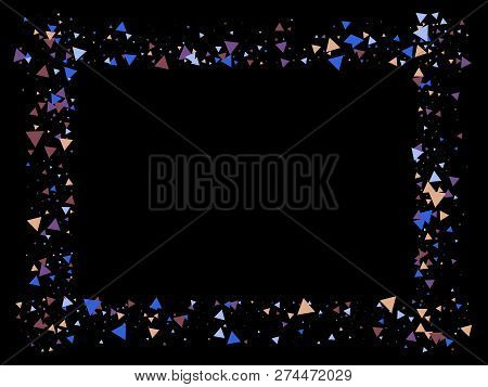 Bang, Blast, Moved Particles, Vector Explosion Burst Border. Broken Glass, Triangle Memphis Grunge F