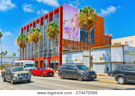 Famous Hollywood Boulevard And The Avenue Of Stars In Hollywood.