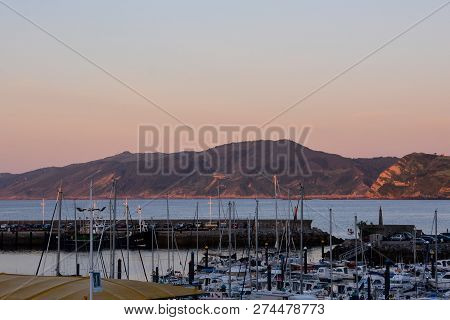 Photo Picture Landscape In Town Of Getaria Basque Country Spain