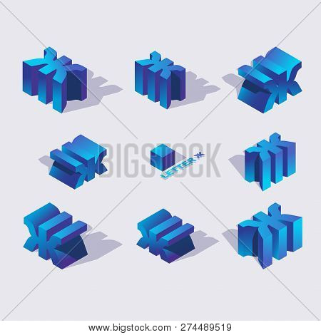 Isometric Alphabet Font Tnglish Or Russian Letter Zh J . 3d Effect Letters, Various Foreshortening W