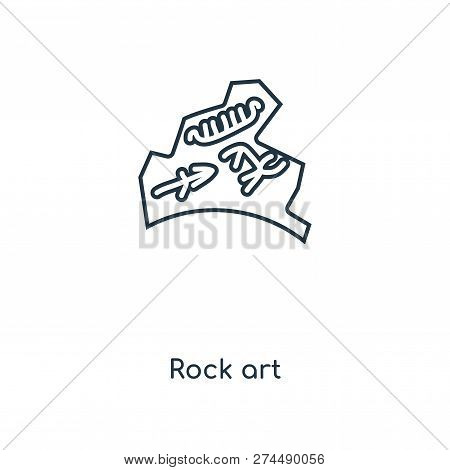 Rock Art Icon In Trendy Design Style. Rock Art Icon Isolated On White Background. Rock Art Vector Ic