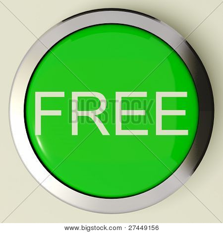 Botão Free como símbolo de gratuidade ou brinde